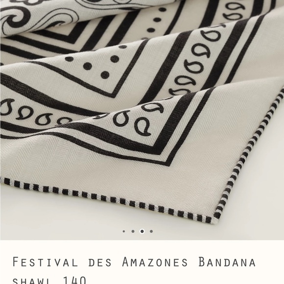 Hermes Shawl Scarf  Festival des Amazones Bandana Stole Cashmere Silk 140 NWT - Picture 3 of 14